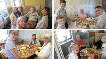 Local schoolchildren enjoy visit to The Willows care home